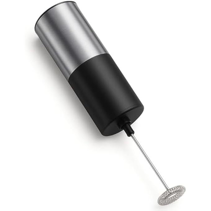 FITTO Milk Frother For Coffee Battery Powered Handheld Stainless Steel Electric Whisk Beater Mini Foamer For Frappe Cappuccino Hot Chocolate Lattes Egg - Image 1