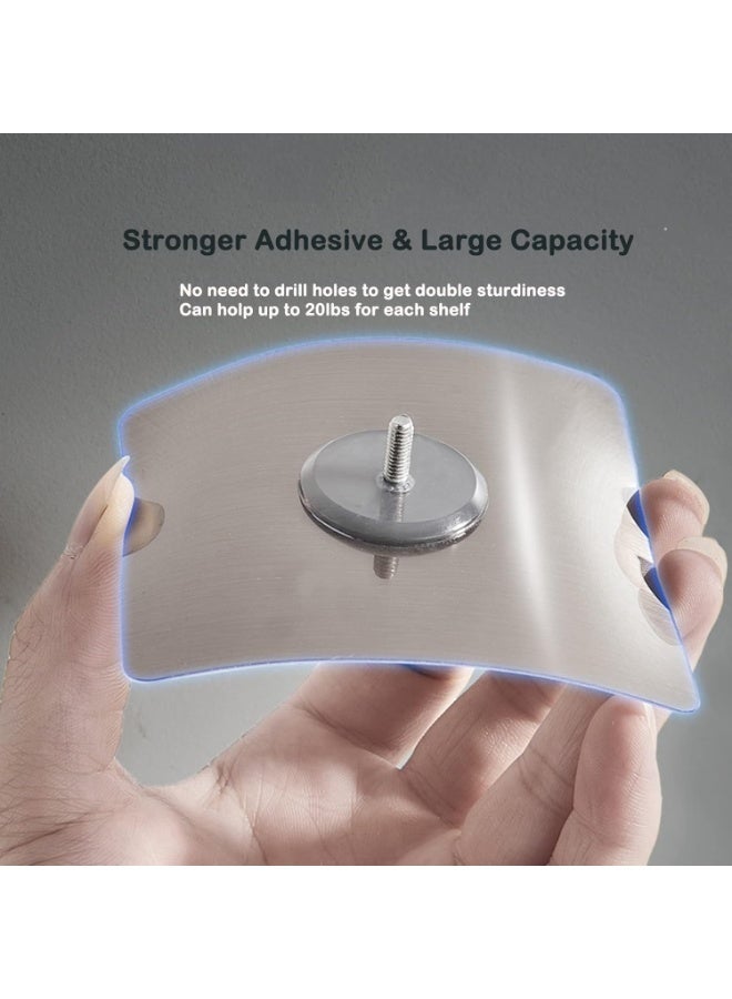 Eworld Shower Caddy Shelves, Stylish and Convenient Storage Solution with No-Drill Wall-Mounted and Rustproof Features, Perfect Organizers for Bathroom, Toilet, and Kitchen, Available in Pack of 4 & 2 - Image 5