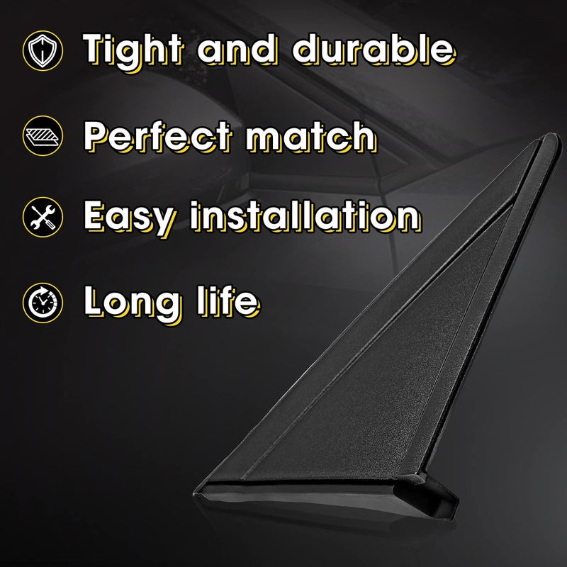 Fexhull Passenger Door Mirror Flag Applique Panel for Dodge Grand Caravan, Chrysler Town & Country, Ram C/V - Right Side Trim - Image 4