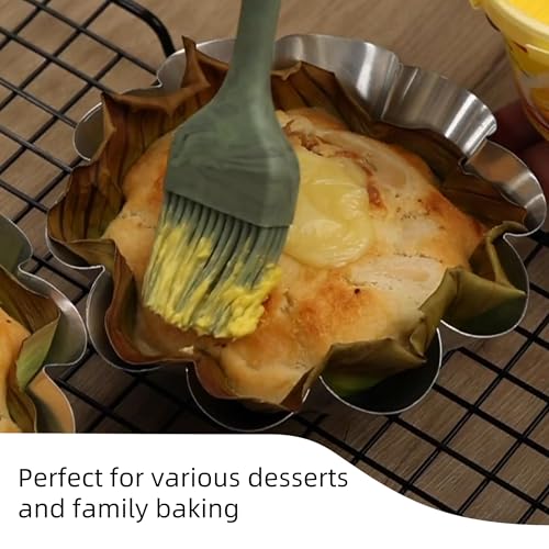 FAQQI 6 Pcs, Large 4.5 Inches Ensaymada Molder Filipino, Bibingka Molder Filipino, Torta Molder – Extra Large Round Cake Pan with Wave Edge for Traditional Filipino Desserts, Perfect for Ensaymada - Image 2