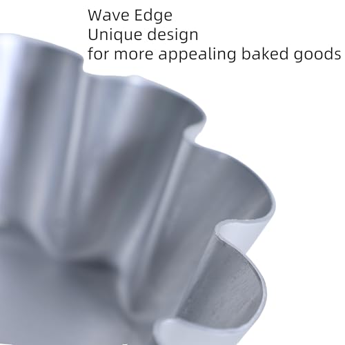 FAQQI 6 Pcs, Large 4.5 Inches Ensaymada Molder Filipino, Bibingka Molder Filipino, Torta Molder – Extra Large Round Cake Pan with Wave Edge for Traditional Filipino Desserts, Perfect for Ensaymada - Image 5