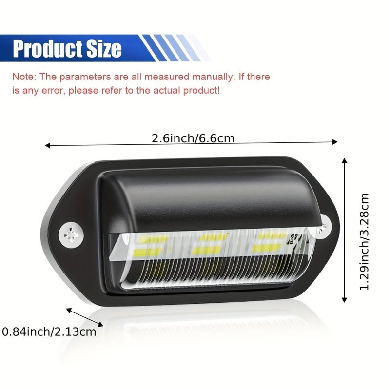 4 عبوات ضوء لوحة الترخيص LED 12V 6SMD للشاحنات والمركبات الرياضية متعددة الاستخدامات والمقطورات والعربات وأضواء الدرجات - Image 4