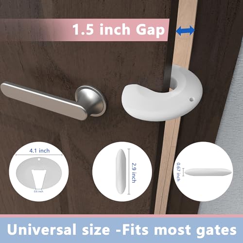 Neobay Door Pinch Guard and Door Slam Stopper, Durable Silicone Door Finger Pinch Guard, Prevents Slamming on Heavy Doors, Non-Toxic & Pet Friendly, White, 2 Packs - Image 5