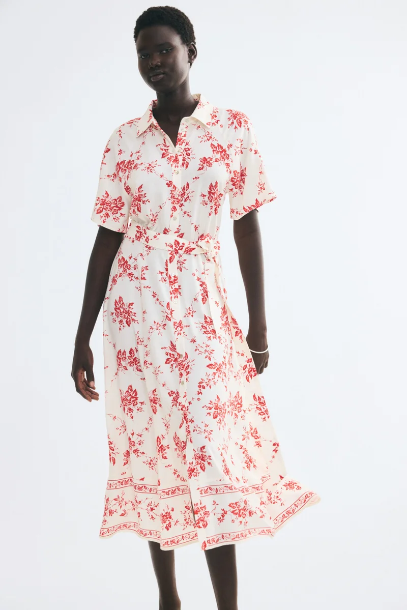 H&M  Tie-belt shirt dress for Women | Best Price UAE