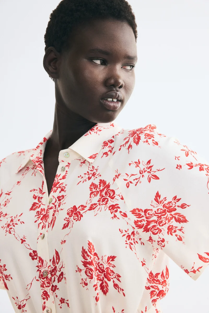 H&M  Tie-belt shirt dress for Women | Best Price UAE