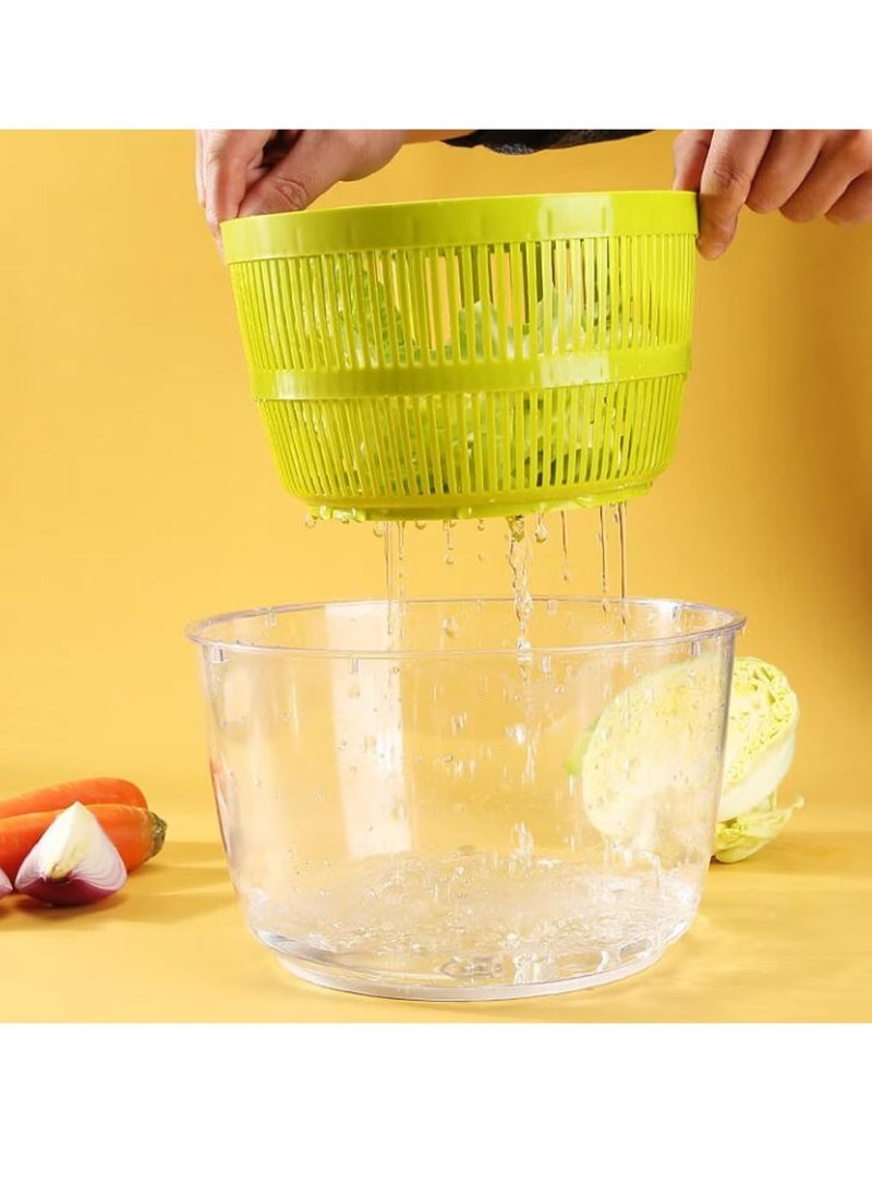 Gravity Salad Vegetable Dehydrator Rotor with Handle Manual Lettuce Washing & Drying Machine, Easy Water Drain, Efficient Vegetable Dryer, Quick Salad Prep, Green, Ideal for Greens, Fruits, and Herbs - Image 3