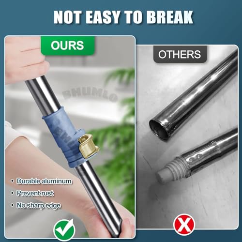 BHUMLO ?Stainless Steel 50 CM Magic Broom Silicone Floor WiperÂ–180° Rotating Squeegee for Floor,Tile,Marble,Glass & Window Cleaning,Adjustable Long Handle,Durable Silicone Blade for Bathroom,Home,Blue - Image 4