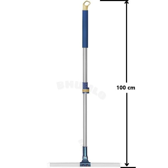 BHUMLO ?Stainless Steel 50 CM Magic Broom Silicone Floor WiperÂ–180° Rotating Squeegee for Floor,Tile,Marble,Glass & Window Cleaning,Adjustable Long Handle,Durable Silicone Blade for Bathroom,Home,Blue - Image 5