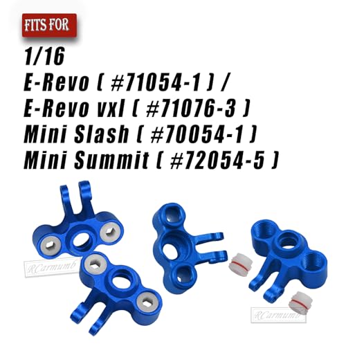 Rcarmumb Front Rear Axle Carriers Knuckle Arm Upgrades Part for 116 ERevoMini SlashMini Summit4PCS Alloy Front Rear Axle Carriers Knuckle Arm Hops UpLeft RightReplace 7034Navy Blue - Image 5