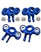 Rcarmumb Front Rear Axle Carriers Knuckle Arm Upgrades Part for 116 ERevoMini SlashMini Summit4PCS Alloy Front Rear Axle Carriers Knuckle Arm Hops UpLeft RightReplace 7034Navy Blue - Image 2