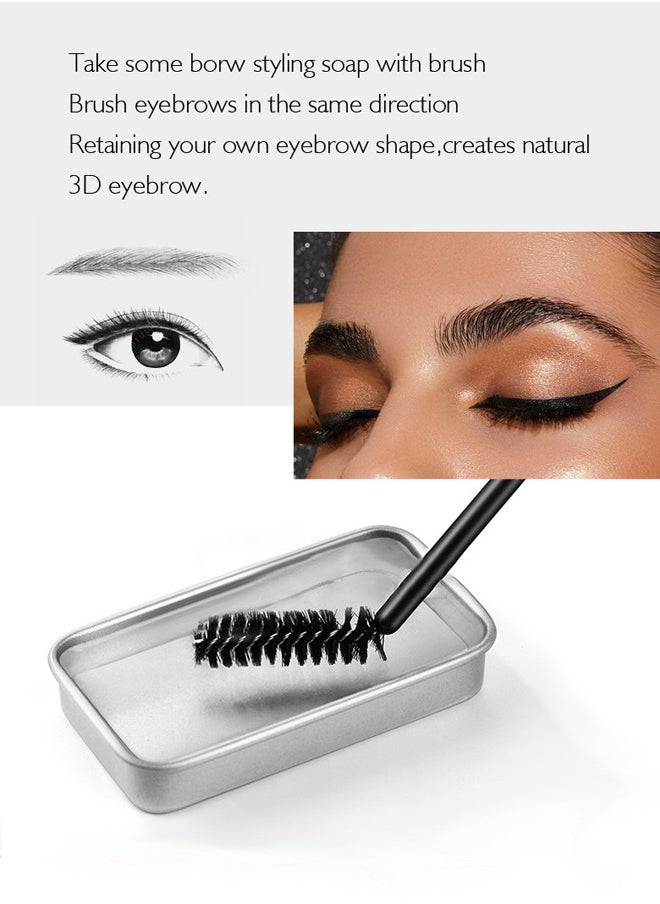 Kiss Beauty - Eyebrow Soap Kit, 3D Brows Gel Long Lasting Eyebrow Setting Gel Waterproof Eyebrow Makeup Balm Pomade Cosmetics - Image 1