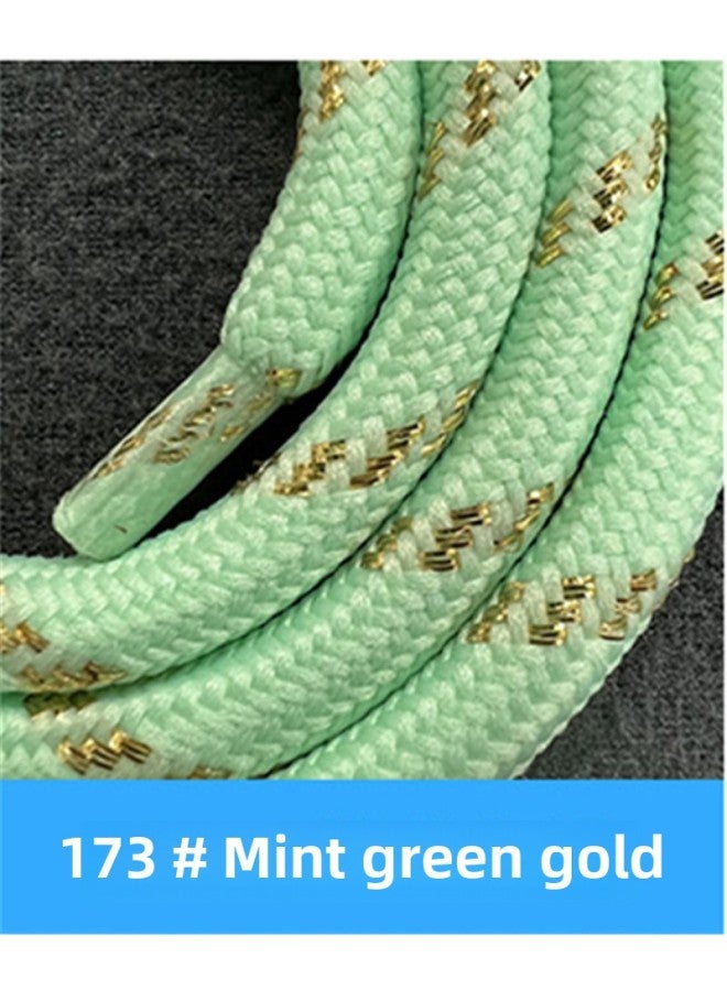 6mm Slung Rope Rope Color Braided Rope DIY Mobile Phone Case Lanyard Adjustment Anti-lost Rope 160cm-Specifications:173# Mint Green Gold (single Rope 160cm) - Image 1