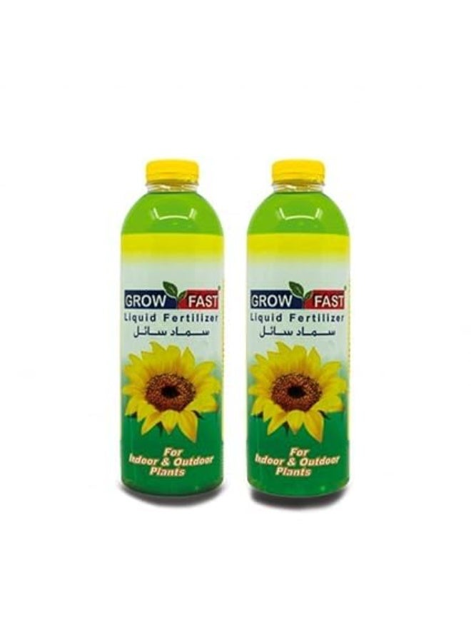 GrowFast (Pack of 2) Grow Fast Liquid Fertilizer 2 Liters - Ideal for Indoor & Outdoor Plants - Image 1