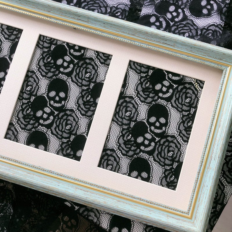 Yachirobi 60â€œ Wide *36" Long Lace Fabric, 1 Yard Black Skull Pattern, Non-Stretchy Nylon lace, Soft Touch for Table Cover, DIY Sewing Dress, Home Decor, Wedding and Party Decoration (60x36 inch Black)â€¦ - Image 4