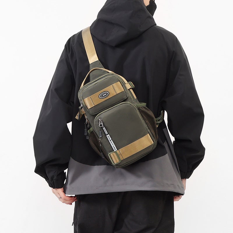 Trendy Casual Men'S Chest Bag Fashionable Multi-Pocket Commuter Handbag Large Capacity Lightweight All-Match Shoulder Crossbody Bag - Image 3