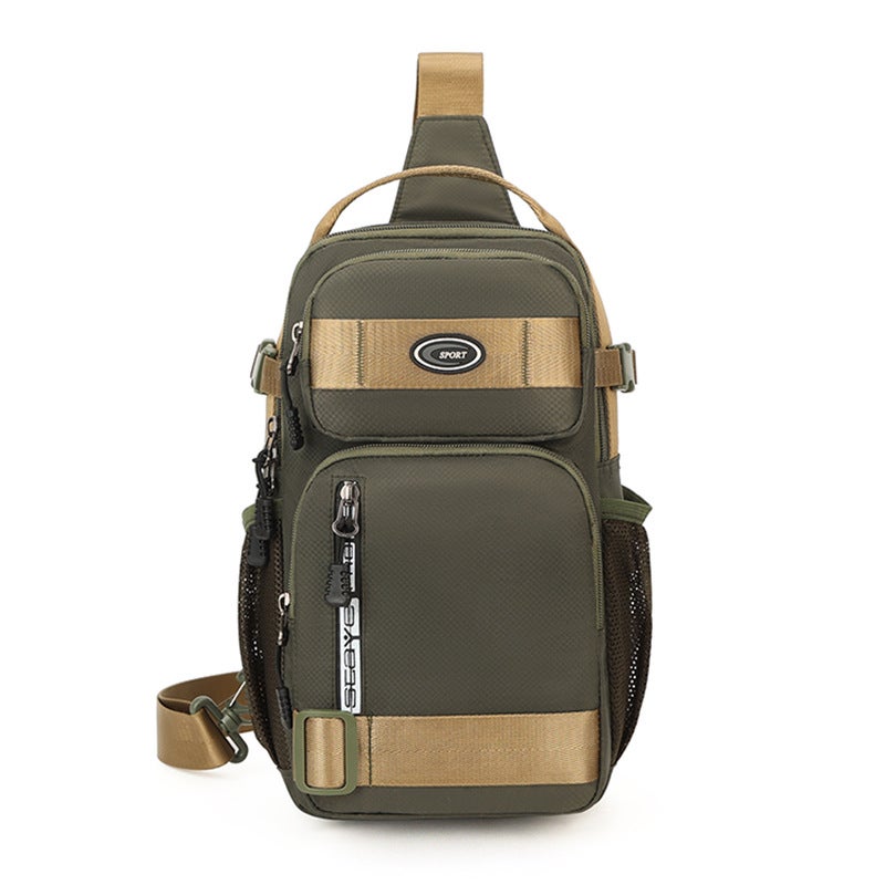 Trendy Casual Men'S Chest Bag Fashionable Multi-Pocket Commuter Handbag Large Capacity Lightweight All-Match Shoulder Crossbody Bag - Image 1