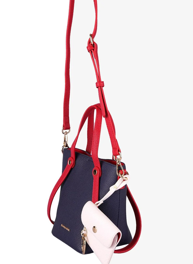 U.S. Polo Assn. NAVY-RED-WHITE U.S. Polo Assn. Women's Shoulder Bag, Ladies Large Capacity Hobo Bag, Handbag Tote Bags Clutch Bag, Women's Leather Hobo Bag, Women's Tote Bag, Women's Shoulder Bag, Women's Hand Bag, Women's Travel Bag, for Office Sling Bag Side Bag and Girls College Students for Women | Best Price UAE