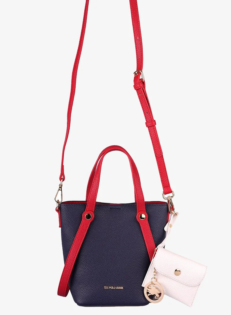 U.S. Polo Assn. NAVY-RED-WHITE U.S. Polo Assn. Women's Shoulder Bag, Ladies Large Capacity Hobo Bag, Handbag Tote Bags Clutch Bag, Women's Leather Hobo Bag, Women's Tote Bag, Women's Shoulder Bag, Women's Hand Bag, Women's Travel Bag, for Office Sling Bag Side Bag and Girls College Students for Women | Best Price UAE
