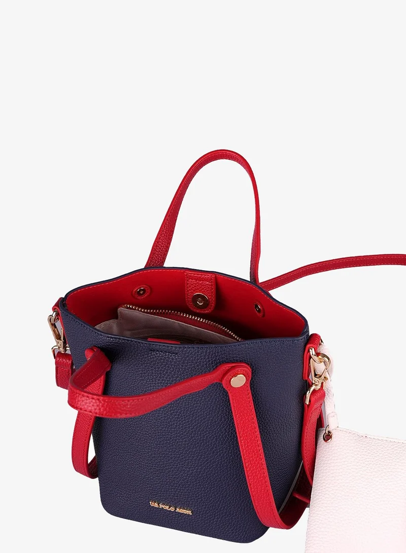 U.S. Polo Assn. NAVY-RED-WHITE U.S. Polo Assn. Women's Shoulder Bag, Ladies Large Capacity Hobo Bag, Handbag Tote Bags Clutch Bag, Women's Leather Hobo Bag, Women's Tote Bag, Women's Shoulder Bag, Women's Hand Bag, Women's Travel Bag, for Office Sling Bag Side Bag and Girls College Students for Women | Best Price UAE