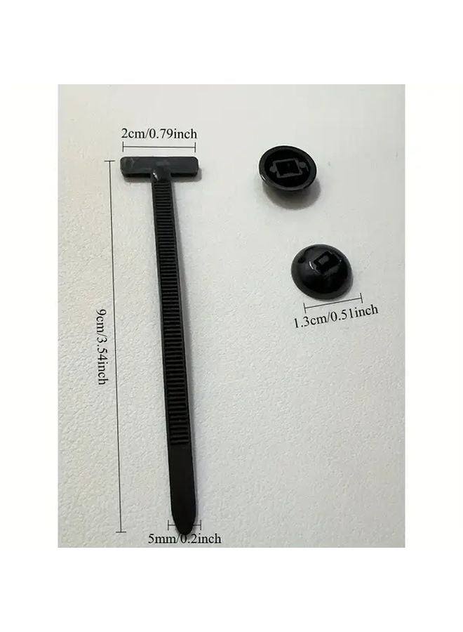 Black 100pcs Quick Release Self Locking Nylon Zip Ties UV Resistant High Temperature Proof - Image 5