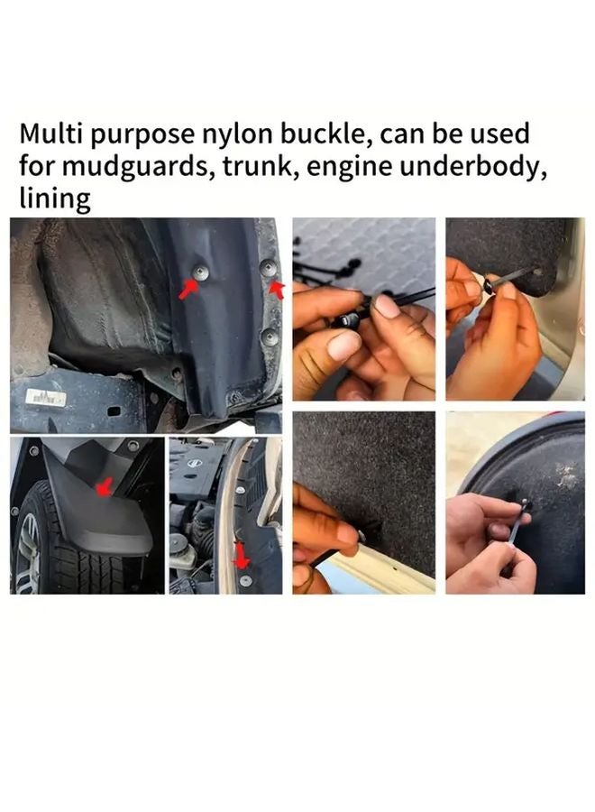 Black 100pcs Quick Release Self Locking Nylon Zip Ties UV Resistant High Temperature Proof - Image 4