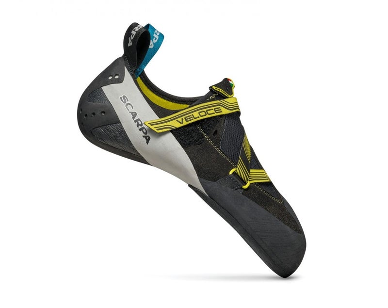 SCARPA Men's Veloce Rock Climbing Shoes for Gym Climbing - Black/Yellow - 11-11.5 - Image 1
