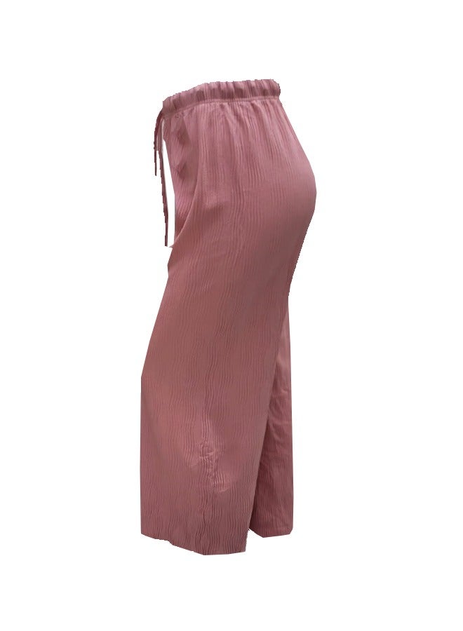 SD Wide Leg Pants With Elastic Waist