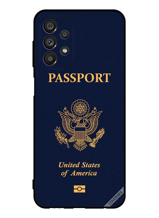 Covernex غطاء حماية لهاتف سامسونج جالكسي A73 5G بنمط جواز السفر الأمريكي - Image 1