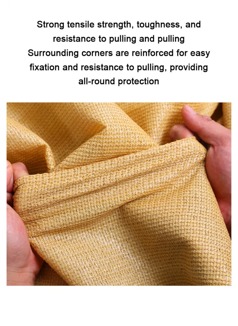 TAPIT 6mx7m Shade Sail, Outdoor Sunshade Net, Garden Sunblock Cloth, Durable Cooling Sunshade for Camping, Courtyard, UV Protection, Privacy Screens  - Image 5
