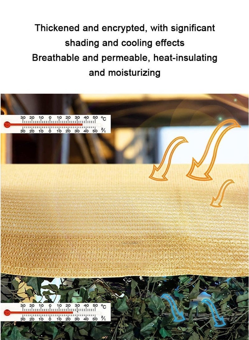 TAPIT 6mx7m Thickened Outdoor Shade Sail, Water-Permeable Sunshade Net, Garden Sunblock Cloth, Durable Cooling Sunshade for Camping, Courtyard, UV Protection, Privacy Screens - Image 5
