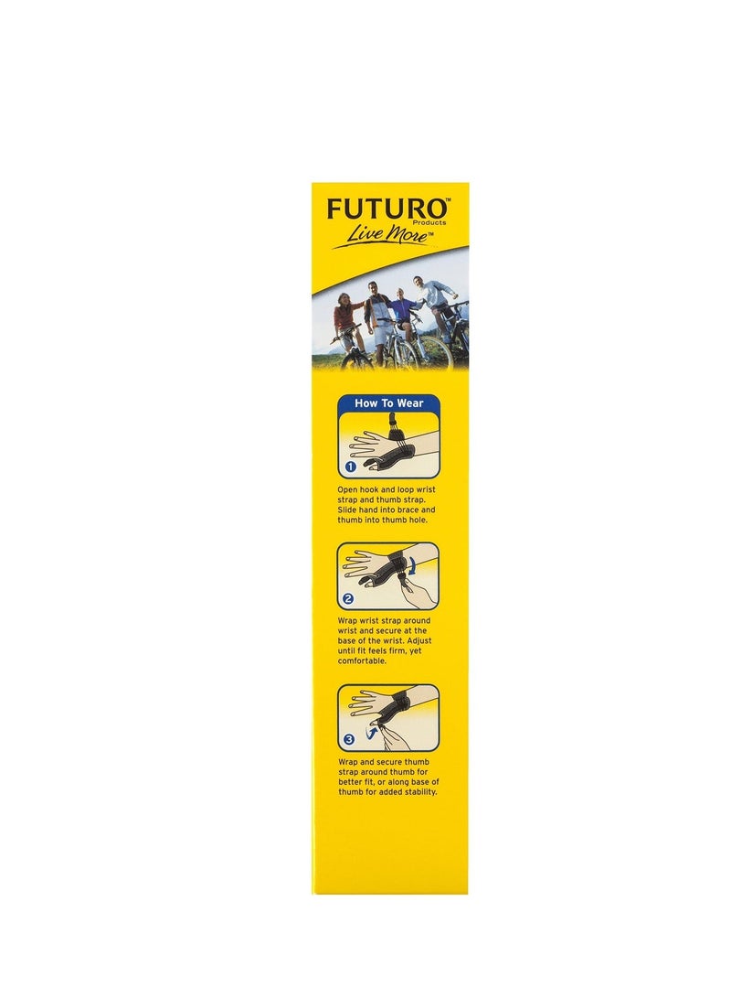 فوتورو Futuro Deluxe Thumb Stabilizer S-M size, 1 unit/pack | Dark Grey color | 45841ENR | Stabilizes and supports sore | Weak or injured thumb | Moderate support - Image 5