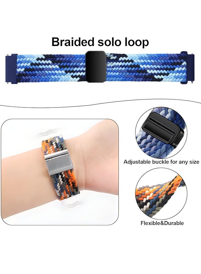 Braided Solo Loop Strap Compatible for Xiaomi Watch S3, Adjustable Nylon Elastic Sport Replacement Wristband Soft Breathable Sport Replacement Wristband for xiaomi Watch S3 - Image 4