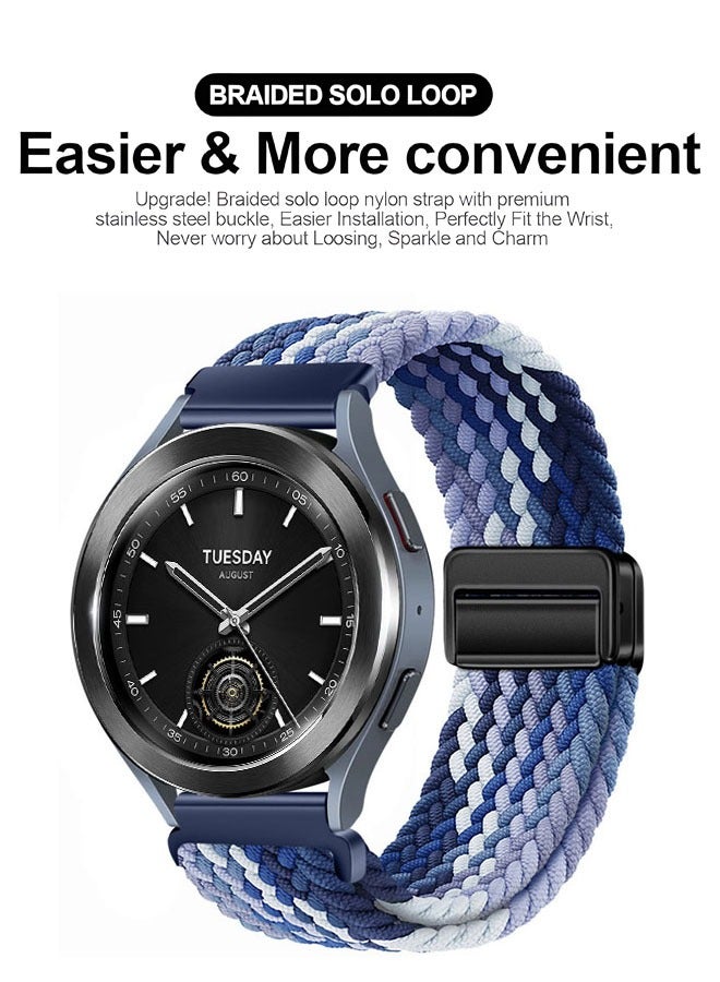 Braided Solo Loop Strap Compatible for Xiaomi Watch S3, Adjustable Nylon Elastic Sport Replacement Wristband Soft Breathable Sport Replacement Wristband for xiaomi Watch S3 - Image 2