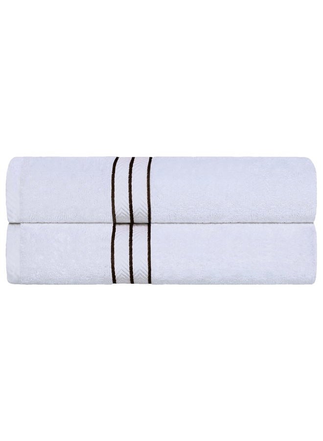 Superior Turkish Cotton Ultra-Plush 2-Piece Bath Sheet Set, Oversized Towels for Adults and Kids, Hotel Collection, Fluffy Soft, Quick Drying, Home Essentials, Guest Bathroom, Apartment, Chocolate - Image 1