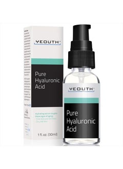 Pure Hyaluronic Acid Serum for Face, Hydrating Serum for Face, Wrinkles, Dark Spots & Dull Skin, Anti Aging Facial Serums, Hyaluronic Serum for Face for Women & Men, Face Care by YEOUTH