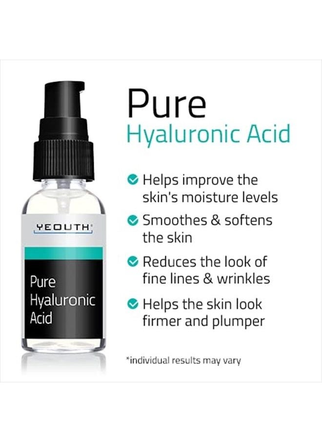 Yeouth - Pure Hyaluronic Acid Serum for Face, Hydrating Serum for Face, Wrinkles, Dark Spots & Dull Skin, Anti Aging Facial Serums, Hyaluronic Serum for Face for Women & Men, Face Care by YEOUTH - Image 1