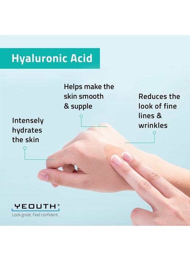 Yeouth - Pure Hyaluronic Acid Serum for Face, Hydrating Serum for Face, Wrinkles, Dark Spots & Dull Skin, Anti Aging Facial Serums, Hyaluronic Serum for Face for Women & Men, Face Care by YEOUTH - Image 1