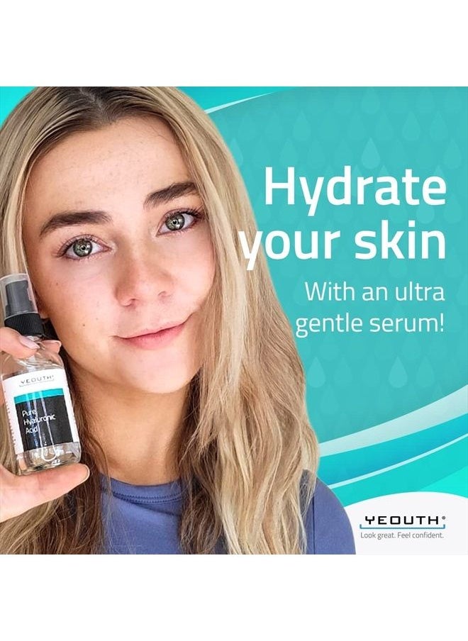 Yeouth - Pure Hyaluronic Acid Serum for Face, Hydrating Serum for Face, Wrinkles, Dark Spots & Dull Skin, Anti Aging Facial Serums, Hyaluronic Serum for Face for Women & Men, Face Care by YEOUTH - Image 1