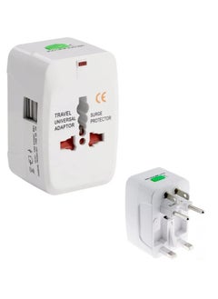 TYCOM Travel adapter worldwide All in One Universal Power Plug Adapter with Dual USB Ports Cell Phone Laptop.  - Image 1