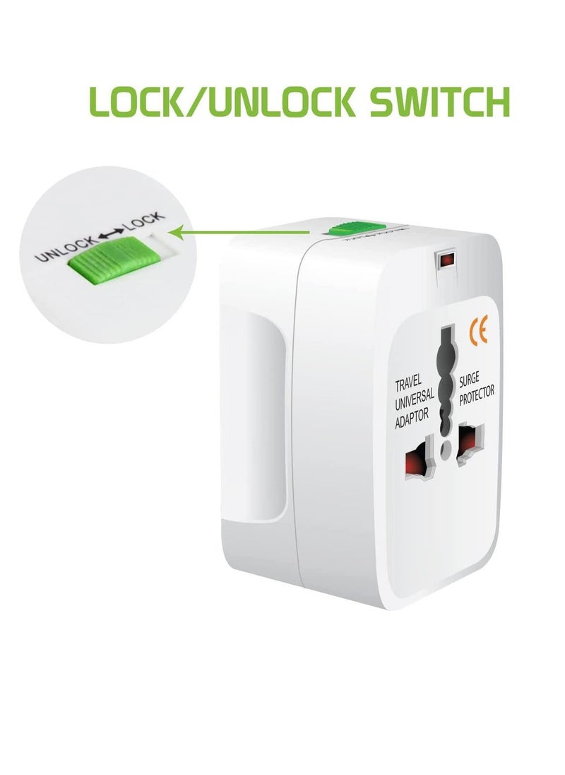TYCOM Travel adapter worldwide All in One Universal Power Plug Adapter with Dual USB Ports Cell Phone Laptop.  - Image 5