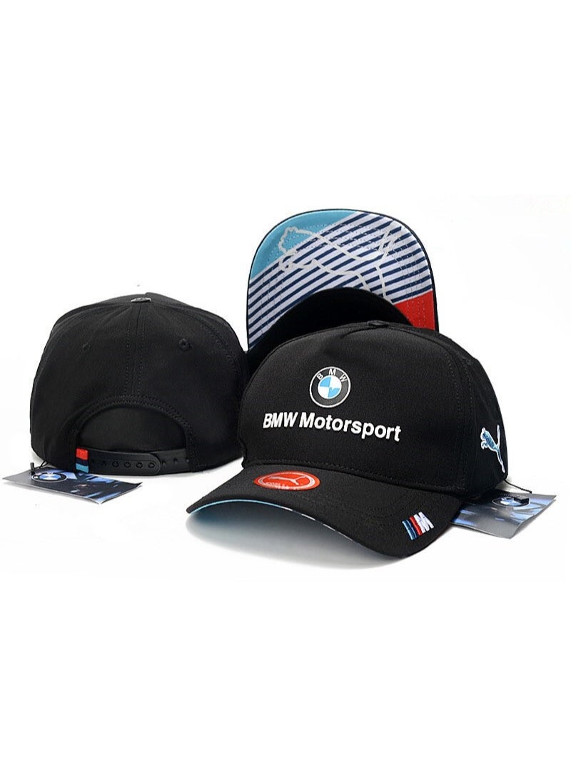 BMW Motorsport x Puma Black Baseball Cap with M Series Details