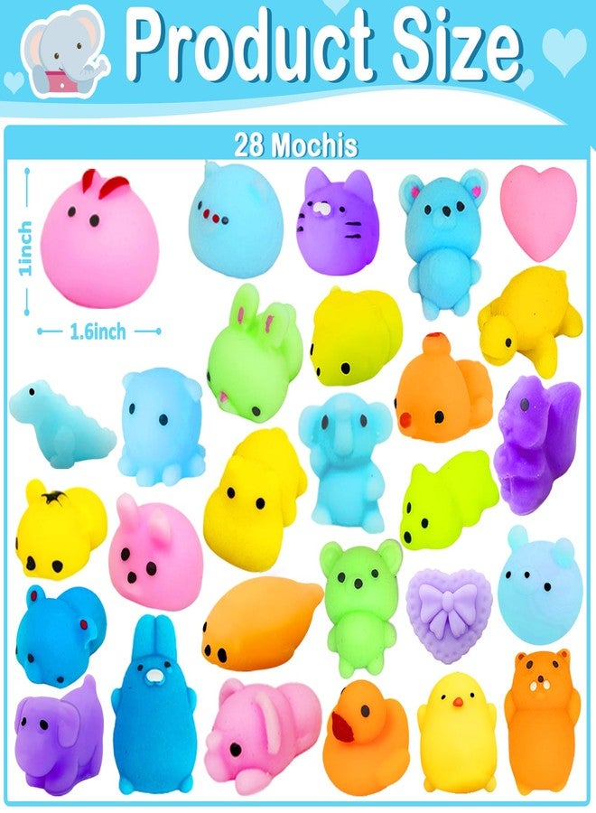 AMENON 28 Pack Random Mochi Squishies Toys Easter Basket Stuffers for Kids Toddlers, Stress Relief Squeeze Fidget Toys Easter Party Favors for Boys Girls Goodie Bags Fillers Birthday Gifts Classroom Prizes - Image 2