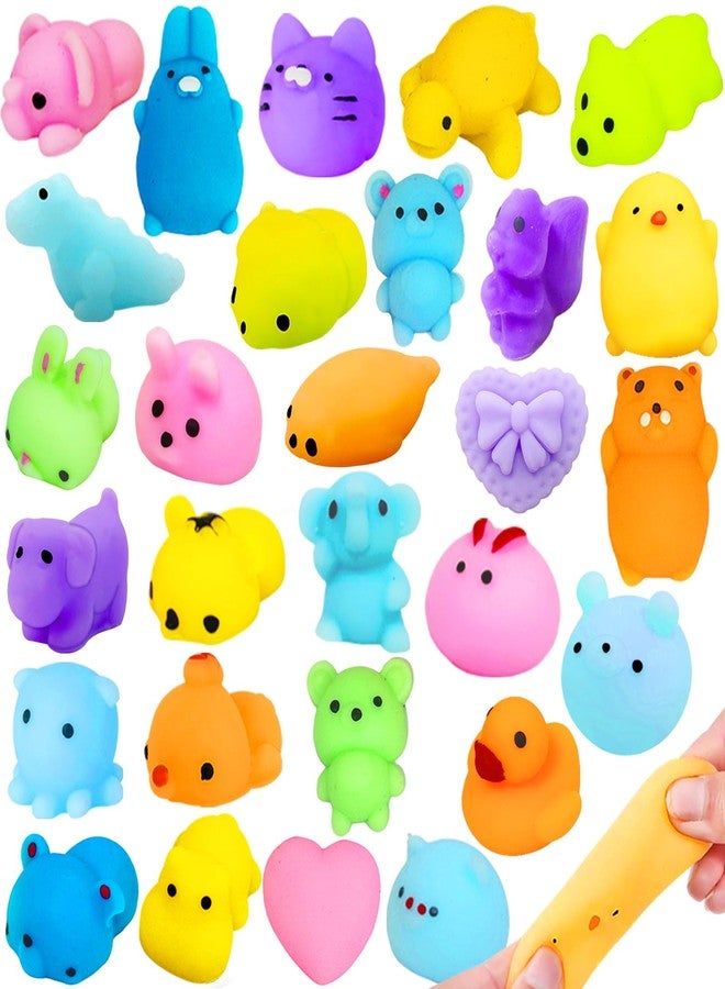 AMENON 28 Pack Random Mochi Squishies Toys Easter Basket Stuffers for Kids Toddlers, Stress Relief Squeeze Fidget Toys Easter Party Favors for Boys Girls Goodie Bags Fillers Birthday Gifts Classroom Prizes - Image 1