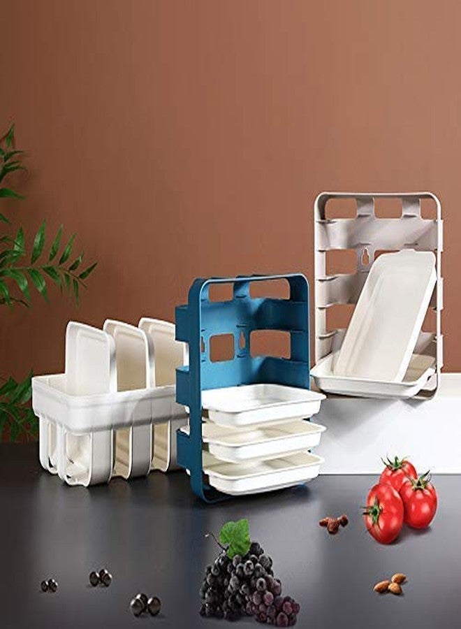 FAGVA 6 Plat Food Tray Kitchen Storage Food Rack Kitchen Plastic Rack Wall Hanging Rack - Image 4