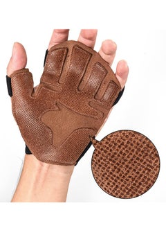 Polish'D Workout Gloves for Men Women, Weight Lifting Gloves with Padded Leather Palm Grip Gym Gloves Durable Exercise Gloves for Kettlebell, Pull-Ups, Row, Cross Training  - Image 5
