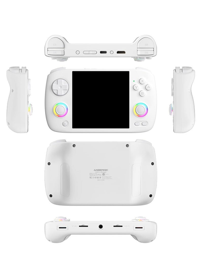 ANBERNIC  RG CubeXX Retro Handheld Game Console 3.95 Inch IPS Screen Linux System Built In 128G TF Card 5056 Games Support HDMI TV Output 5G WiFi Bluetooth 4.2 (White) - Image 1