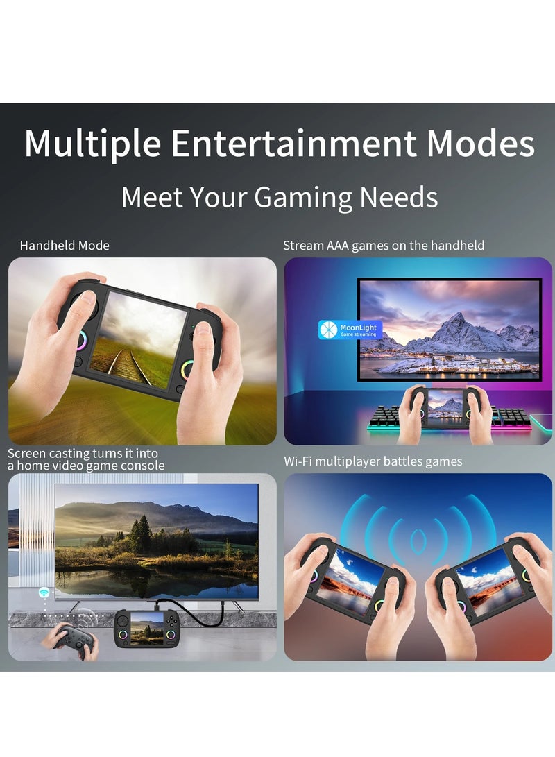 ANBERNIC  RG CubeXX Retro Handheld Game Console 3.95 Inch IPS Screen Linux System Built In 128G TF Card 5056 Games Support HDMI TV Output 5G WiFi Bluetooth 4.2 (White) - Image 5