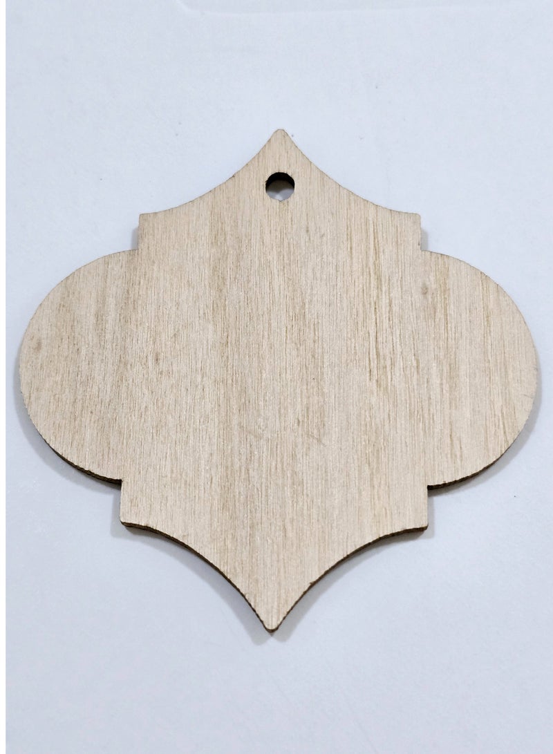 Al Zaabiah Mubarak Alkem Al Shar Brown Woody Card with Burlap Drawstring | Eid & Ramadan Greeting Card - Image 2