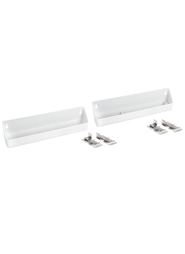 Rev-A-Shelf Rev-A-Shelf 14"" Tip-Out Plastic Sink Trays for Kitchen and Bathroom Base Cabinet  Pull Out Vanity Shelf Home Organizer  White  6572-14-11-52  - Image 1