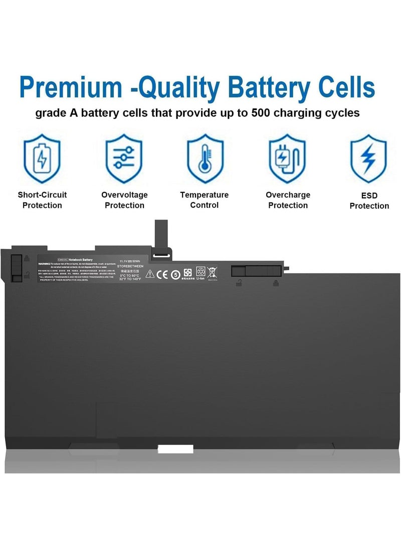 Zexen بطارية بديلة CM03 CM03XL CO06 CO06XL متوافقة مع (H.P) EliteBook 740 745 750 840 845 850 G1 G2 سلسلة تناسب 716724-717376-001 CM03050XL CM03050XL-PL - Image 3